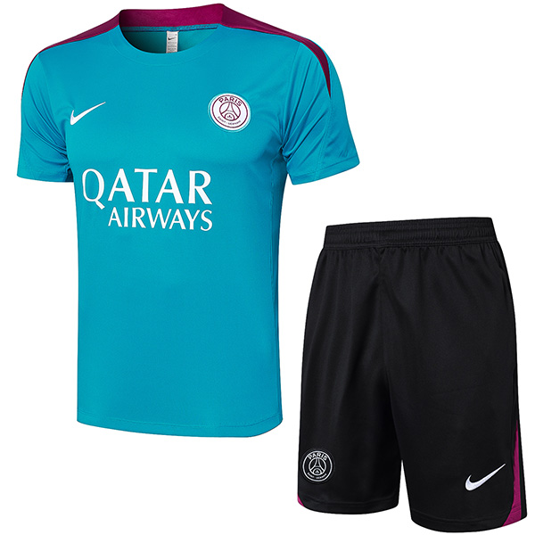 Paris saint-germain maglia da allenamento da uomo verde acqua uniforme kit da calcio abbigliamento sportivo tuta da calcio top maglia sportiva 2024-2025